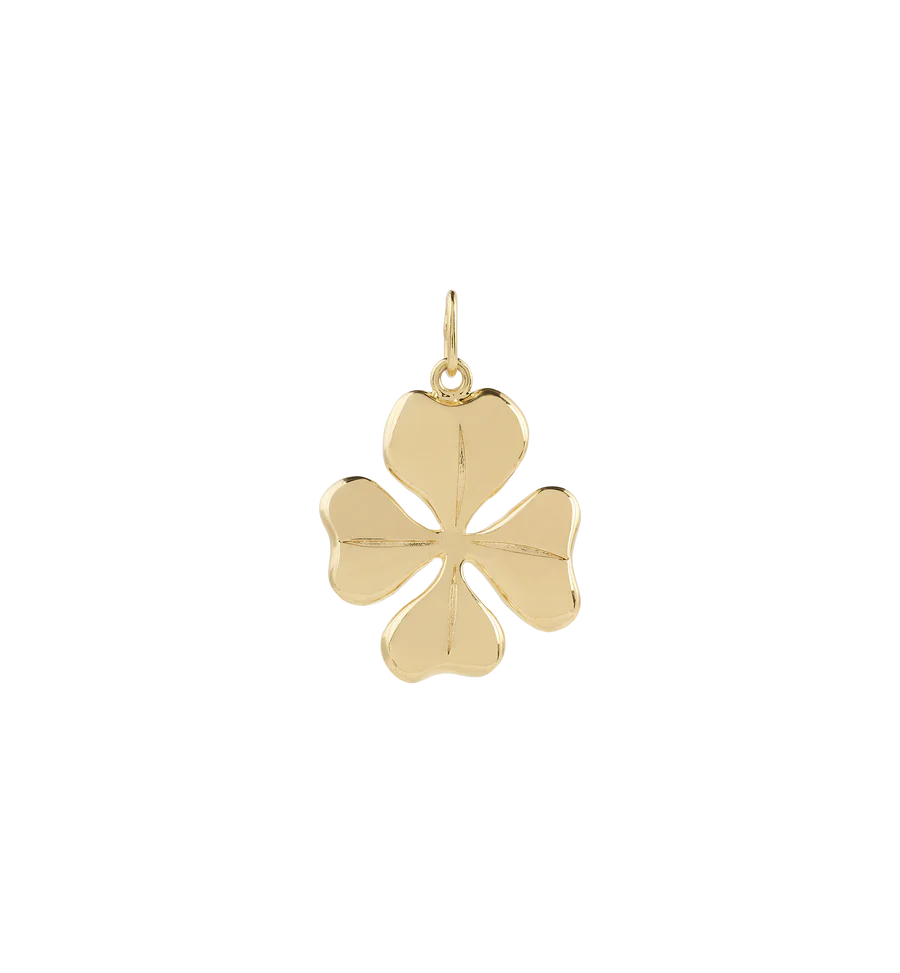 Anna+Nina Lucky Shamrock Charm Goldplated