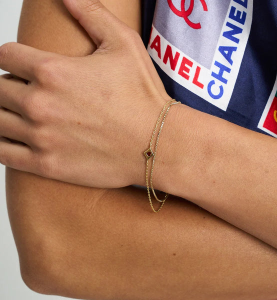 Anna+Nina Lucky Card Bracelet Goldplated