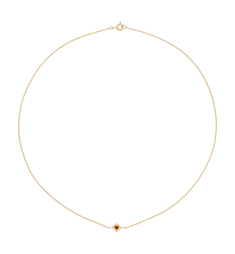 Anna+Nina Lucky Card Necklace Goldplated