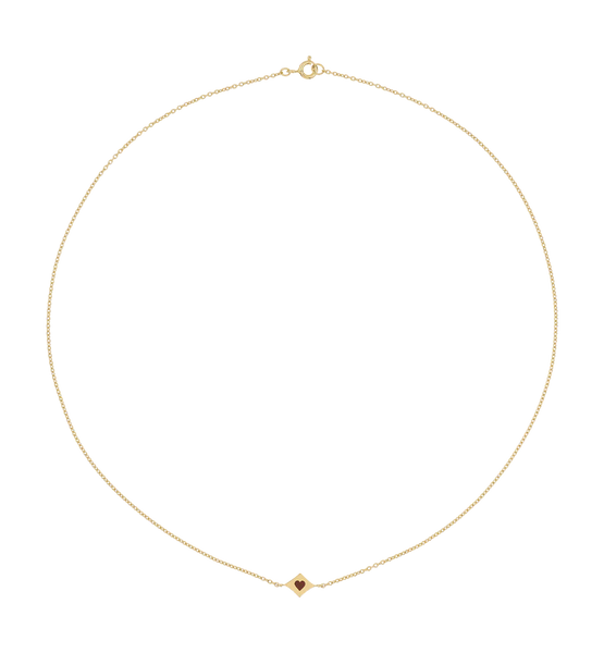 Anna+Nina Lucky Card Necklace Goldplated