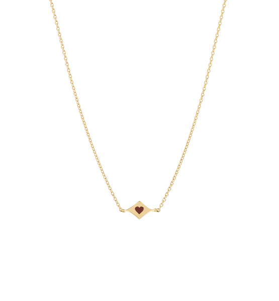 Anna+Nina Lucky Card Necklace Goldplated