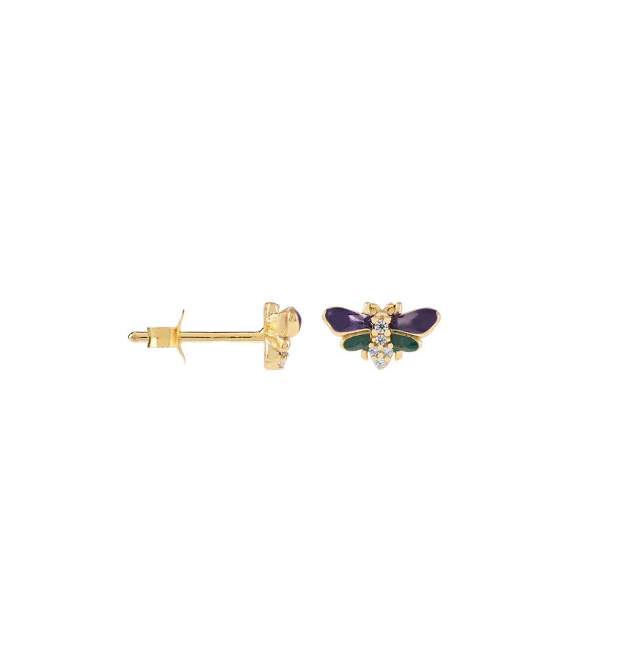 Anna+Nina Single Night Fly Stud Goldplated