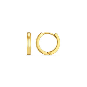 Trendjuwelier Bemelmans - Orelia Clean Metal Huggie Hoop Earrings Gold