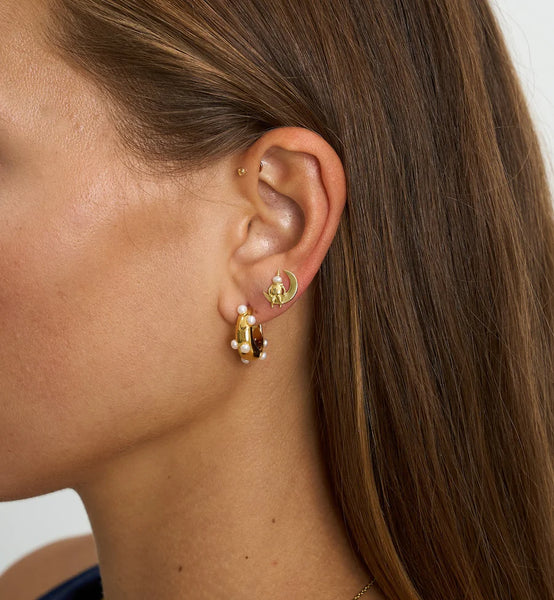 Anna+Nina Single Pierrot Stud Goldplated