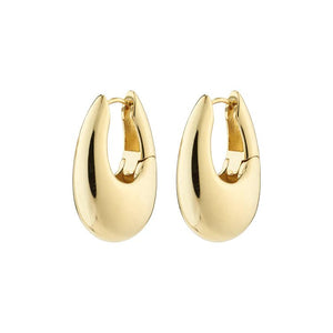 Trendjuwelier Bemelmans - Pilgrim Autumn Chunky Retro Hoop Earrings Goldplated