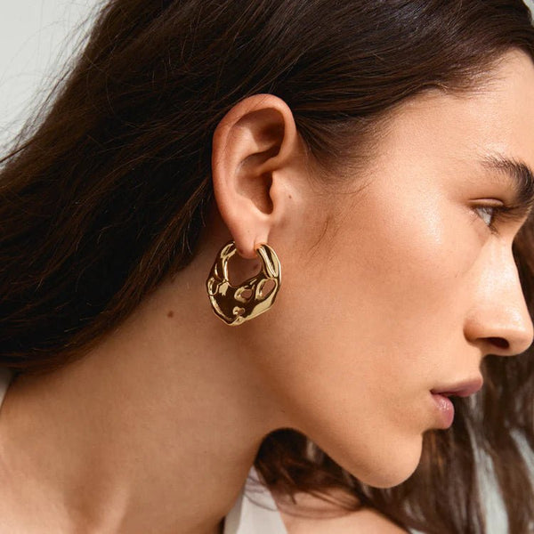 Trendjuwelier Bemelmans - Pilgrim Dawn Hoop Earrings Goldplated