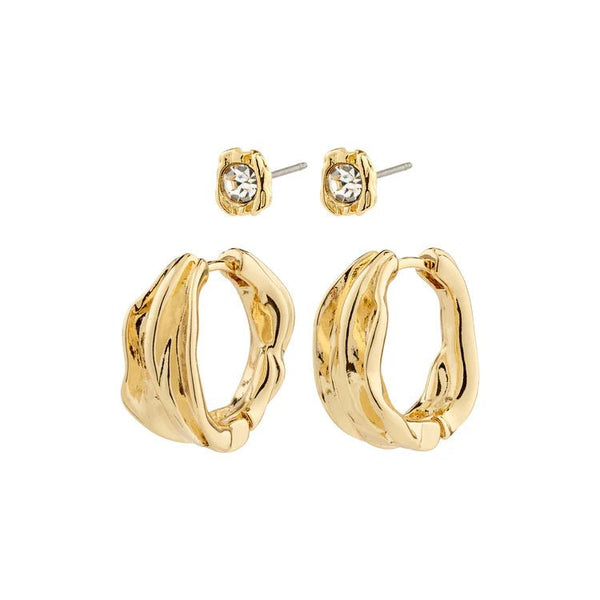 Trendjuwelier Bemelmans - Pilgrim Feel Earrings 2 - in - 1 Set Goldplated