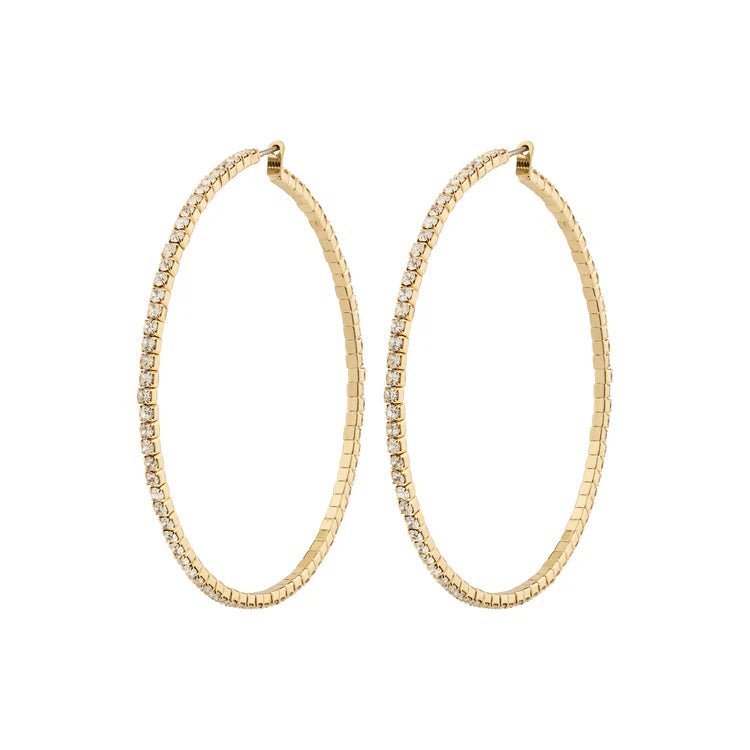 Trendjuwelier Bemelmans - Pilgrim Sidney Crystal Hoop Earrings Goldplated