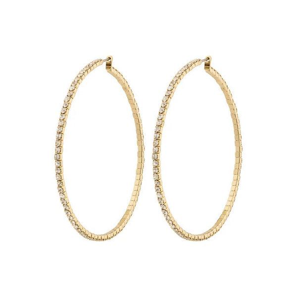 Trendjuwelier Bemelmans - Pilgrim Sidney Crystal Hoop Earrings Goldplated