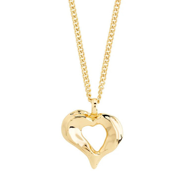 Trendjuwelier Bemelmans - Pilgrim Tide Heart Necklace Goldplated