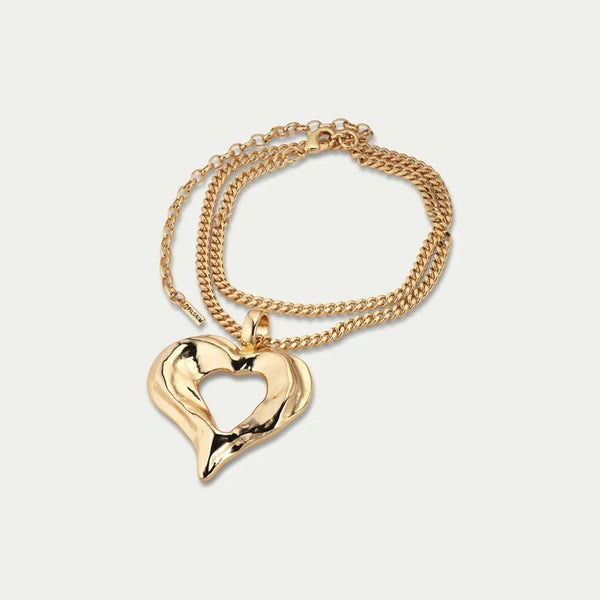 Trendjuwelier Bemelmans - Pilgrim Tide Heart Necklace Goldplated