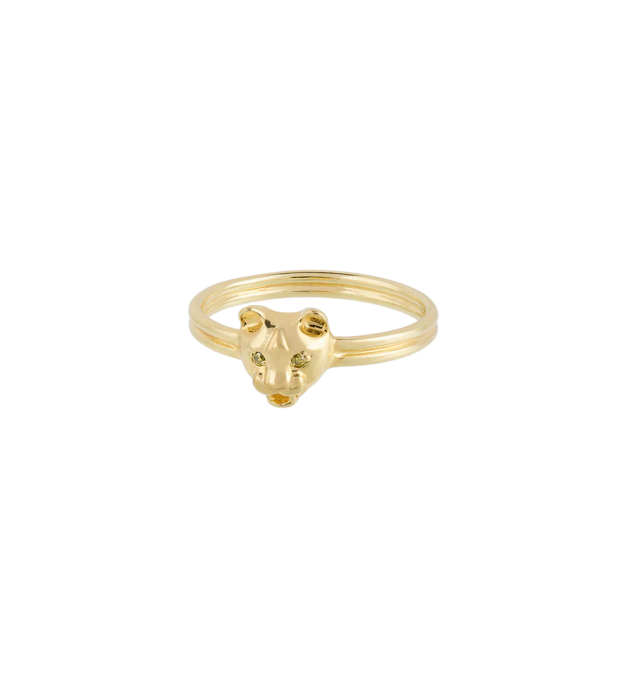 Anna+Nina Show Cat Ring Goldplated