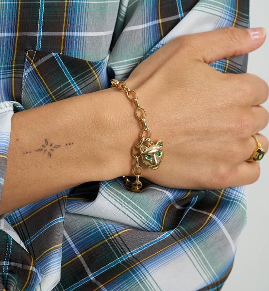 Anna+Nina Show Cat Bracelet Goldplated