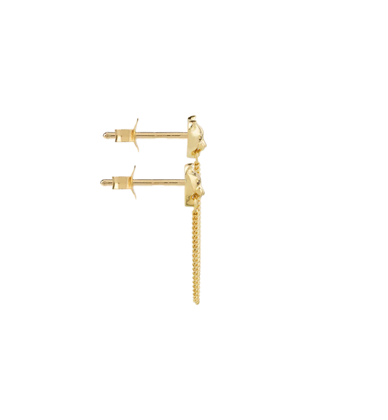 Anna+Nina Single Show Cat Chain Stud Goldplated