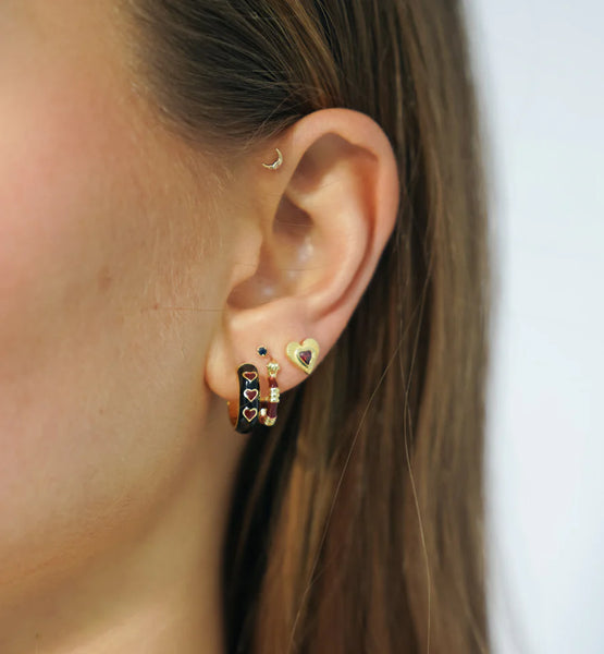 Anna+Nina Single Rhapsody Love Stud Goldplated