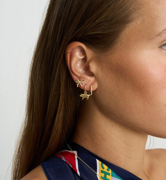 Anna+Nina Single Spotlight Hoop Earring Goldplated