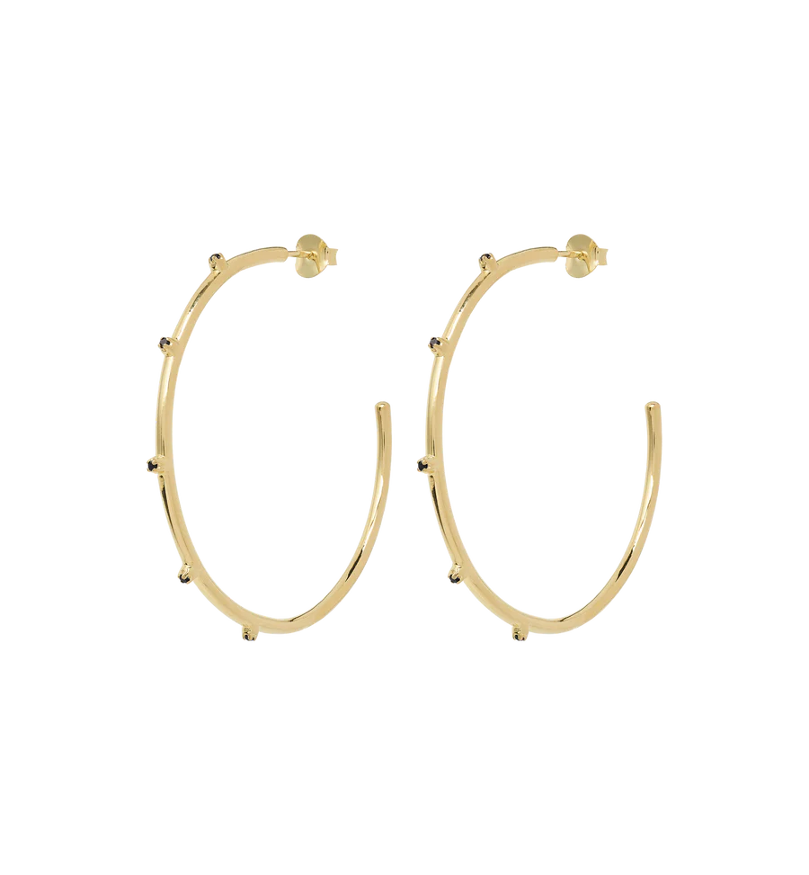 Anna+Nina Big Stage Light Hoop Earrings Goldplated