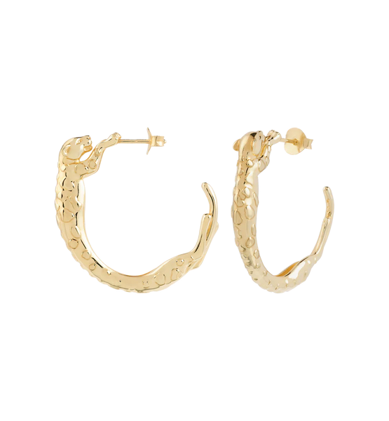 Anna+Nina Big Wild Arc Hoop Earrings Goldplated