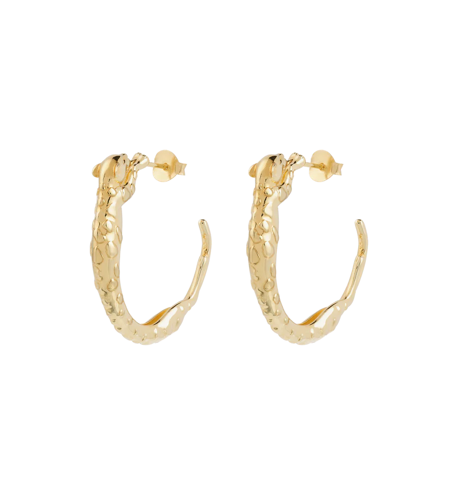 Anna+Nina Big Wild Arc Hoop Earrings Goldplated