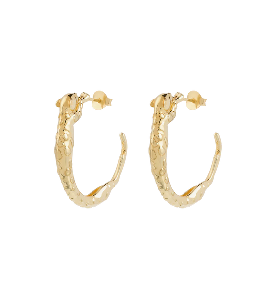 Anna+Nina Big Wild Arc Hoop Earrings Goldplated