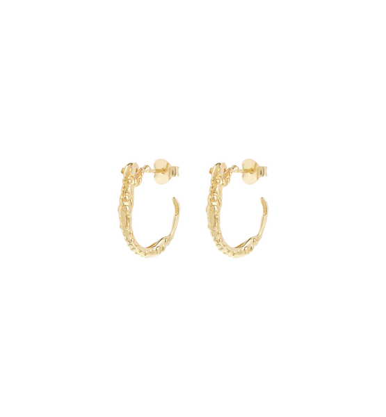 Anna+Nina Small Wild Arc Hoop Earrings Goldplated