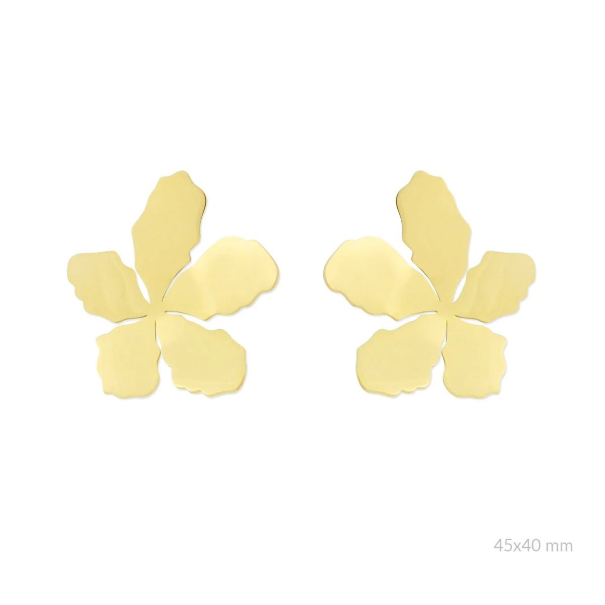 Trendjuwelier Bemelmans - Xzota Big Floral Earrings Gold