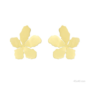 Trendjuwelier Bemelmans - Xzota Big Floral Earrings Gold