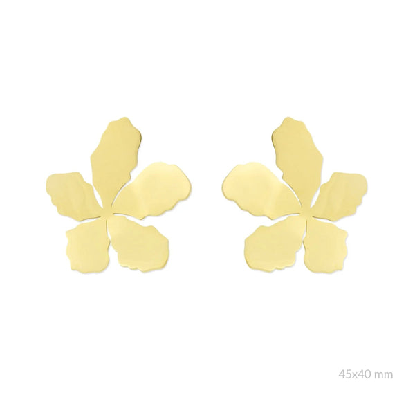 Trendjuwelier Bemelmans - Xzota Big Floral Earrings Gold