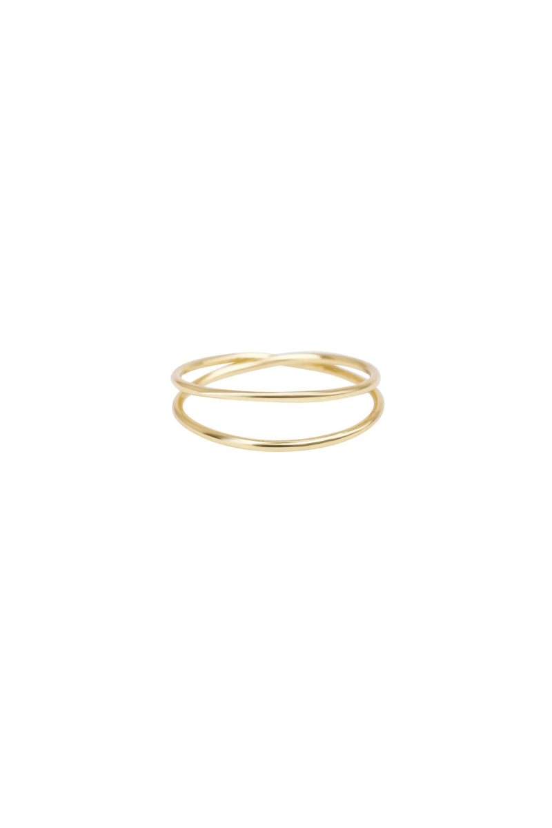 Trendjuwelier Bemelmans - Xzota Double Plain Twisted Ring Gold