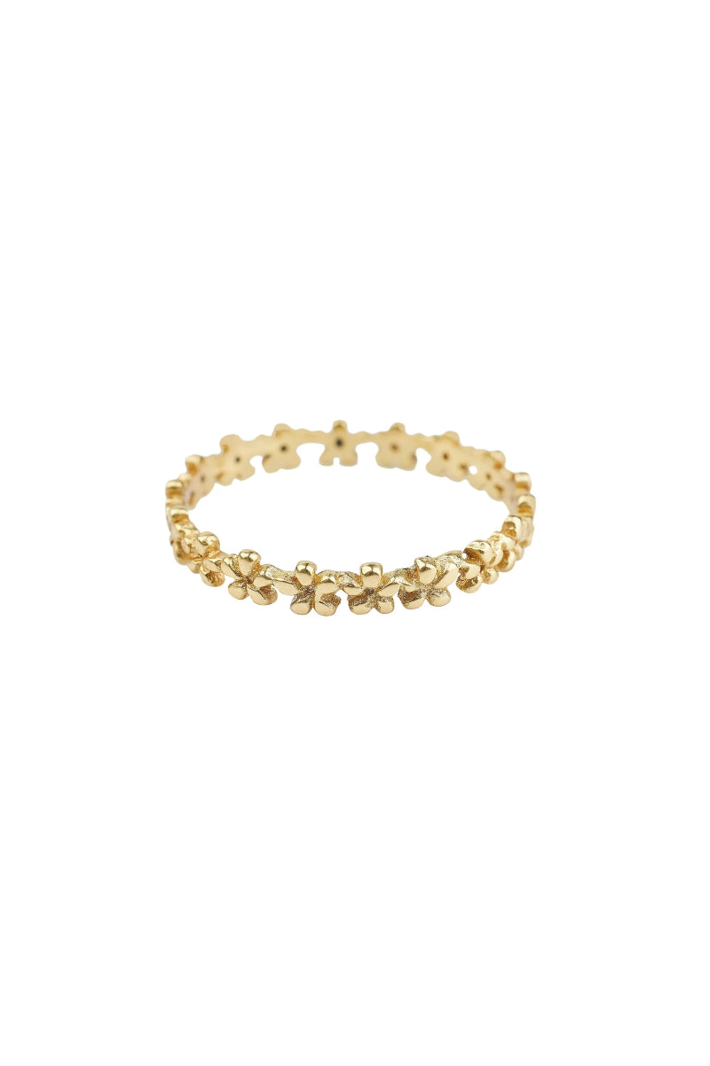 Trendjuwelier Bemelmans - Xzota Flower Circle Brass Ring Gold