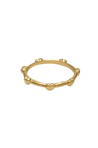 Trendjuwelier Bemelmans - Xzota Ring Band Thick Heart Gold