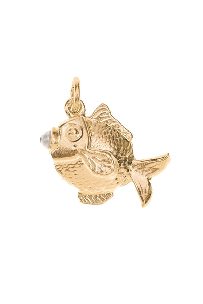 Trendjuwelier Bemelmans - Xzota Thick Pearl Fish Pendant Gold