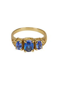 Trendjuwelier Bemelmans - Xzota Vintage Blue Stone Ring Gold