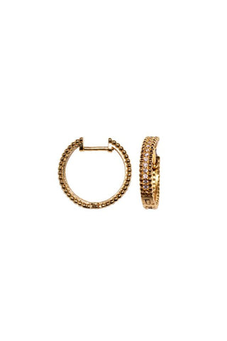 Trendjuwelier Bemelmans - 2 The Moon ‘N Back Classic Glitter Hoops Gold