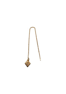 Trendjuwelier Bemelmans - 2 The Moon ‘N Back Diamon Shape Ear Chain Gold