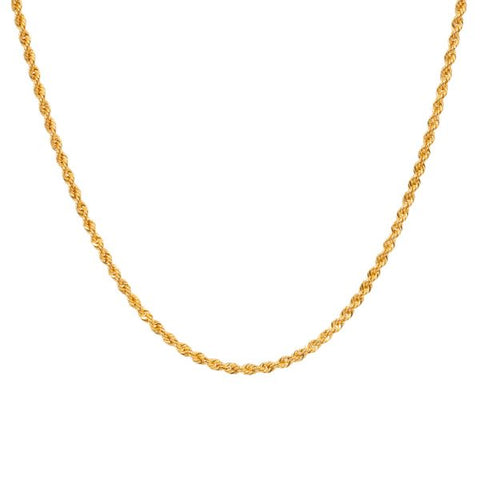 Eline Rosina Twisted Rope Necklace In Gold Plated Sterling Silver | Trendjuwelier Bemelmans.