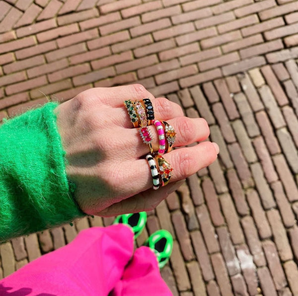 Trendjuwelier Bemelmans - A New Day Amsterdam Anna Ring Pink Gold