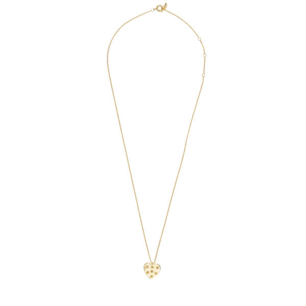 Trendjuwelier Bemelmans - A New Day Amsterdam Heart Necklace Clear Gold
