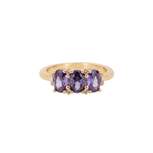 Trendjuwelier Bemelmans - A New Day Amsterdam Iza Ring Purple Gold