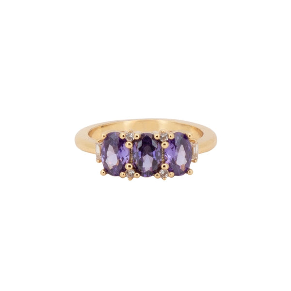 Trendjuwelier Bemelmans - A New Day Amsterdam Iza Ring Purple Gold