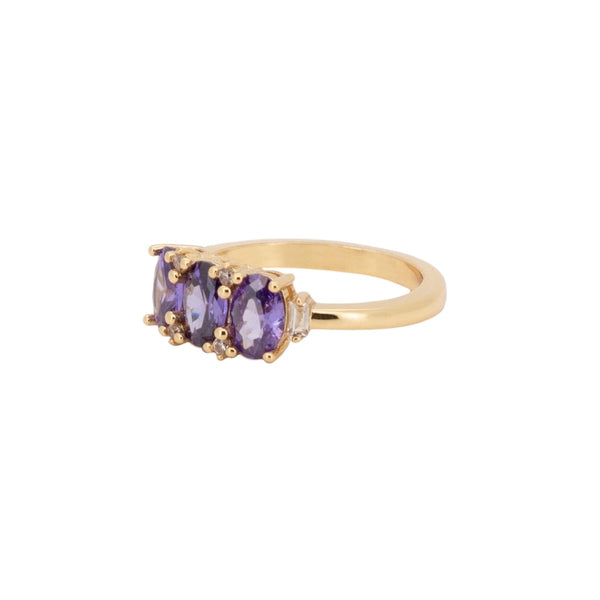 Trendjuwelier Bemelmans - A New Day Amsterdam Iza Ring Purple Gold