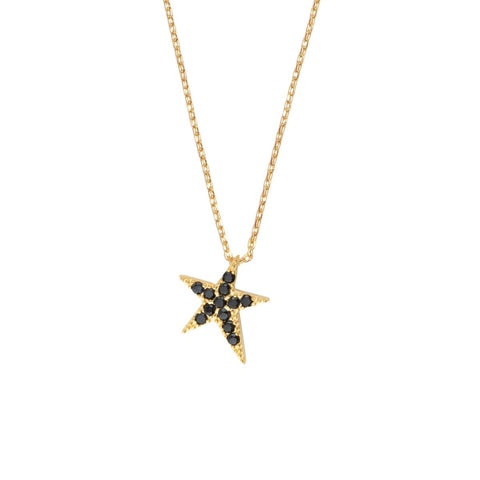 Trendjuwelier Bemelmans - A New Day Amsterdam Power Star Necklace Black Gold