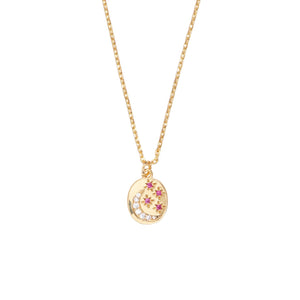Trendjuwelier Bemelmans - A New Day Amsterdan Signet Oval Moon Necklace Pink Gold