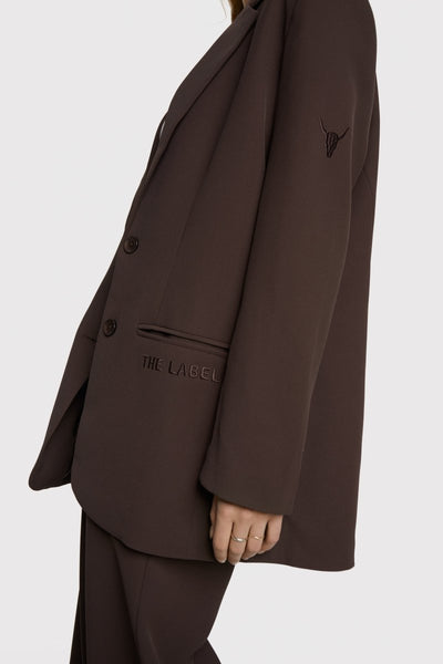 Trendjuwelier Bemelmans - Alix The Label Clean Twill Oversized Blazer Deep Brown