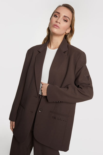 Trendjuwelier Bemelmans - Alix The Label Clean Twill Oversized Blazer Deep Brown