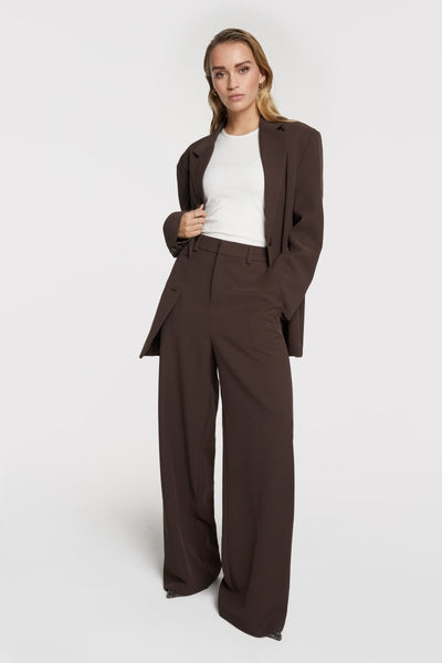 Trendjuwelier Bemelmans - Alix The Label Clean Twill Wide Leg Pants Deep Brown