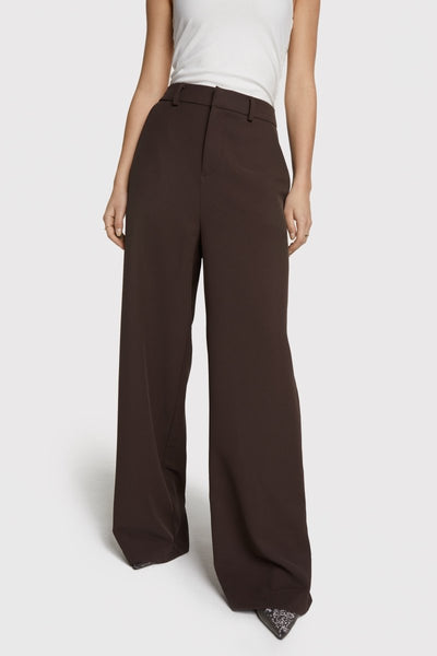 Trendjuwelier Bemelmans - Alix The Label Clean Twill Wide Leg Pants Deep Brown