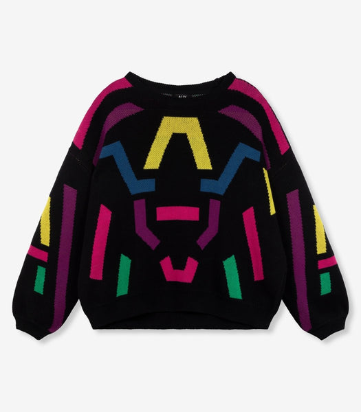 Trendjuwelier Bemelmans - Alix The Label Ladies Knitted Multi Colour Pullover