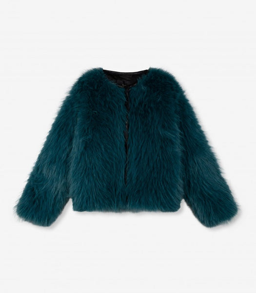 Trendjuwelier Bemelmans - Alix The Label Ladies Woven Faux Fur Short Coat
