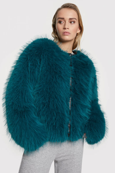Trendjuwelier Bemelmans - Alix The Label Ladies Woven Faux Fur Short Coat